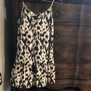 Black and White Spaghetti Strap Dress